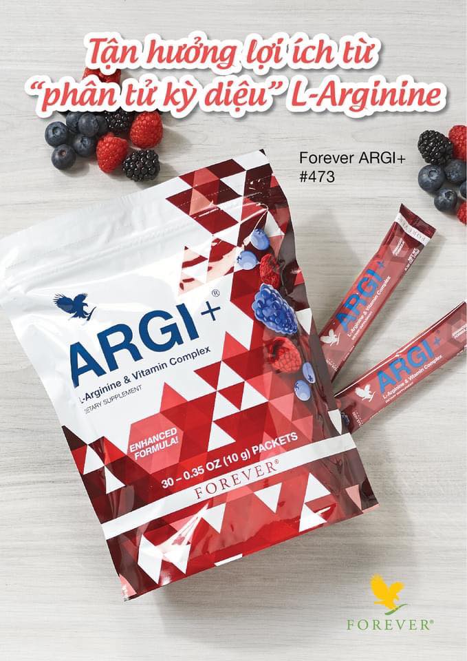 Forever Argi+ (473 Flp) : Tận hưởng Lợi Ích từ "Phân Tử Kỳ Diệu" L-Arginie