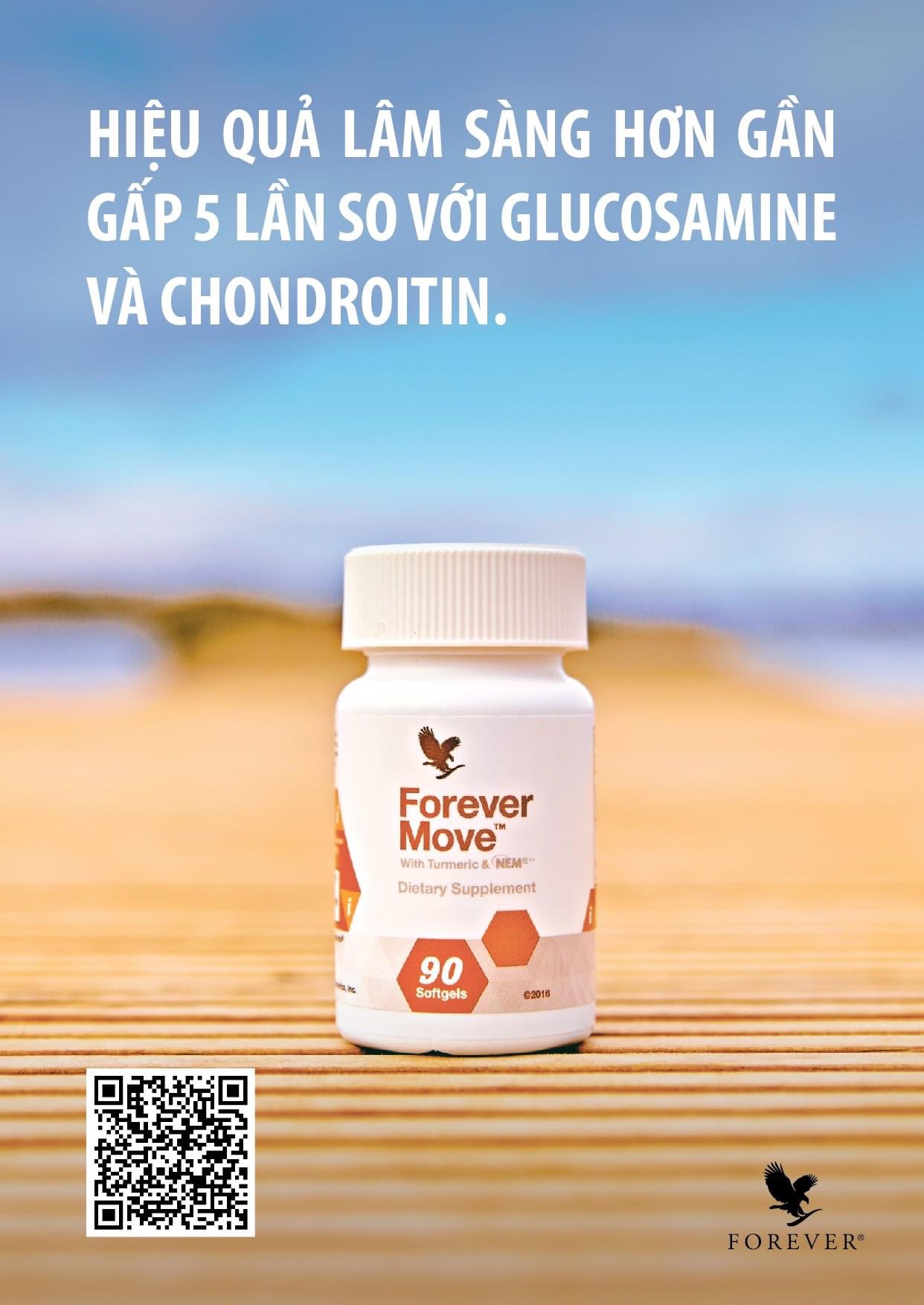 Forever Move (551 Flp) : Hiệu Quả Lâm Sàng Hơn Gần Gấp 5 Lần So Với Glucosamine và Chondroitin.